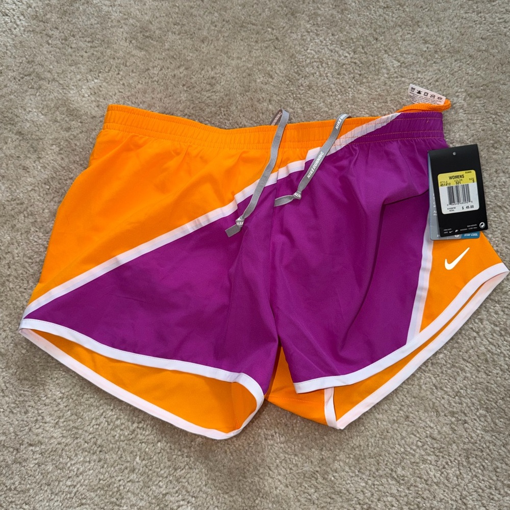 NWT Nike Bright Orange and Purple Shorts SMALL